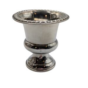 Vintage Empire Sterling Silver Weighted Mid-Century Modern Toothpick Holder 56 g